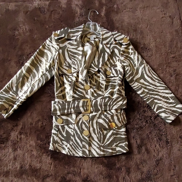 Cache Metallic Safari Jacket - Picture 2 of 8